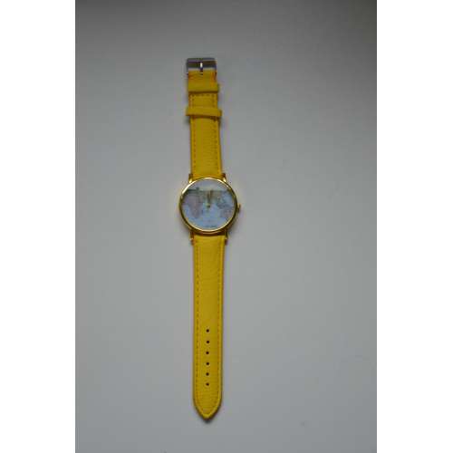Zegarek na rękę MAPA żółty pasek