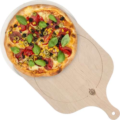 Łopatka do pizzy drewniana z rączką 41x29 cm