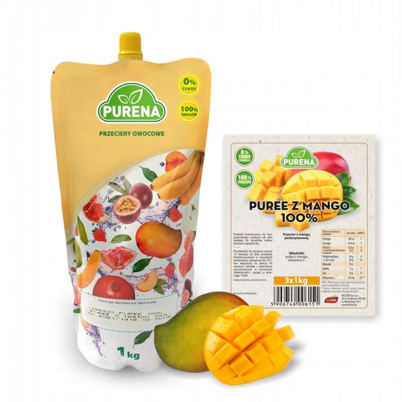 Przecier Puree Mango  100% 1kg
